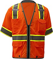 Premium Class 3 Brilliant Orange Vest - 2702 Premium Class 3 Brilliant Orange Vest - 2702
