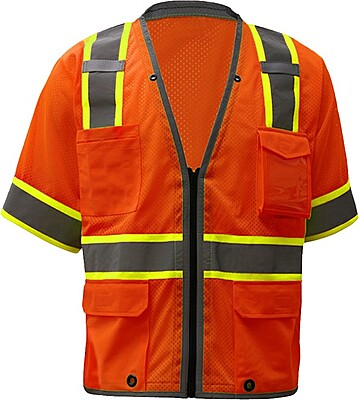 Premium Class 3 Brilliant Orange Vest - 2702